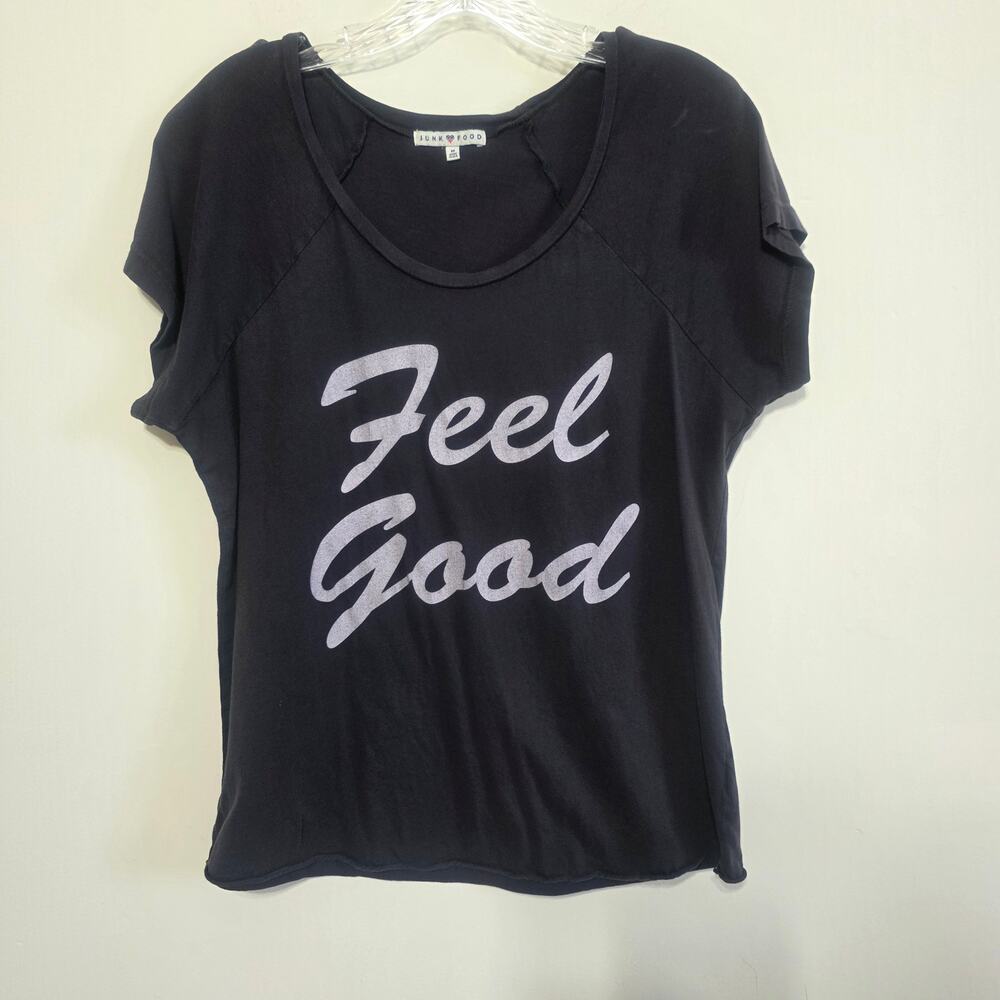 Junk Food Womens Feel Good Graphic T Shirt Y2K Lounge Wear Size Medium